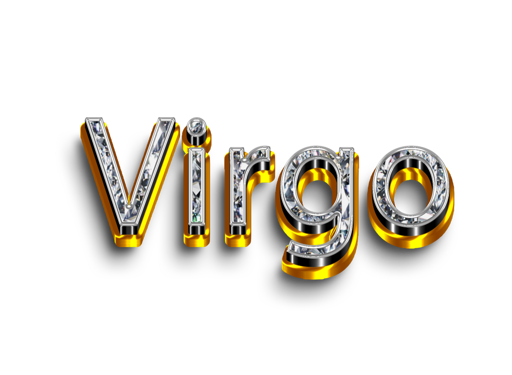 Virgo png, word Virgo png, Virgo word png, Virgo text png, Virgo letters png, Virgo word diamond gold text typography PNG images transparent background